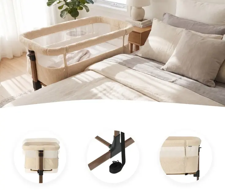 Snoozy Teddy Co Sleeper - Verstelbaar frame