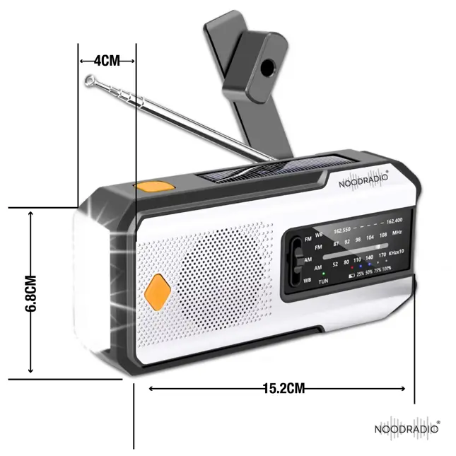 Noodradio Solar Powerbank Opwindbaar