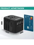 Universele wereldstekker met USB-poorten
