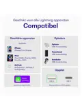 Flex USB-A naar Lightning Krulsnoer 1M Zwart