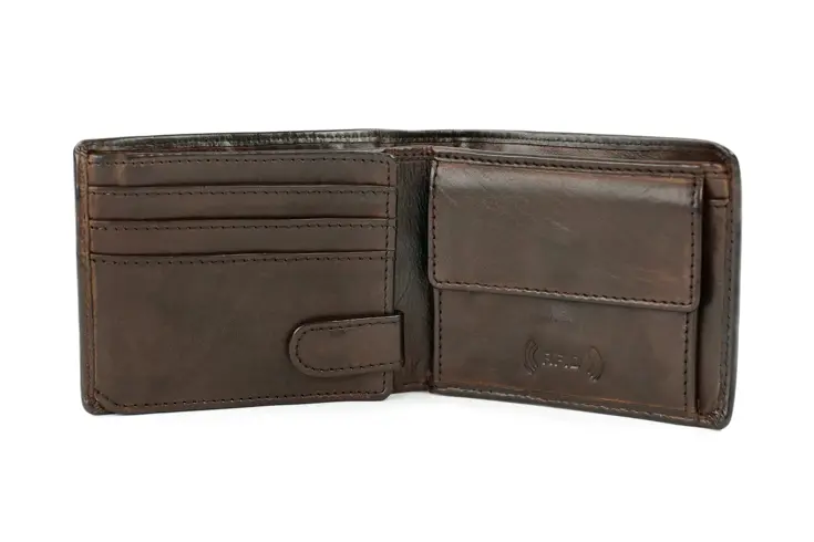 Jim - Leren Billfold portemonnee - Muntgeldvak