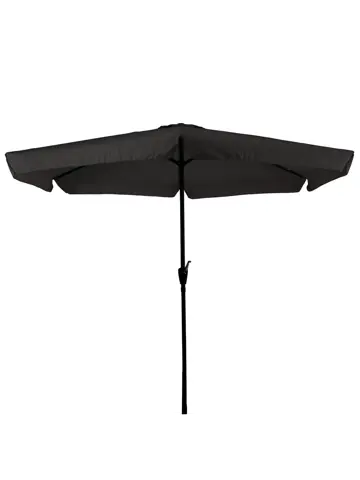 Parasol Zwart Ø3m Met Voet En Hoes