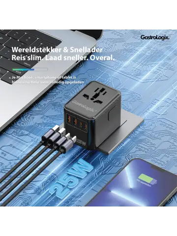 Reis Wereldstekker Snellader 180 landen DUO