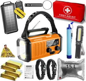 Noodpakket XL met Powerbank-Noodradio-Waterfilter