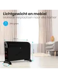 Convectorkachel – 2000W – Zwart