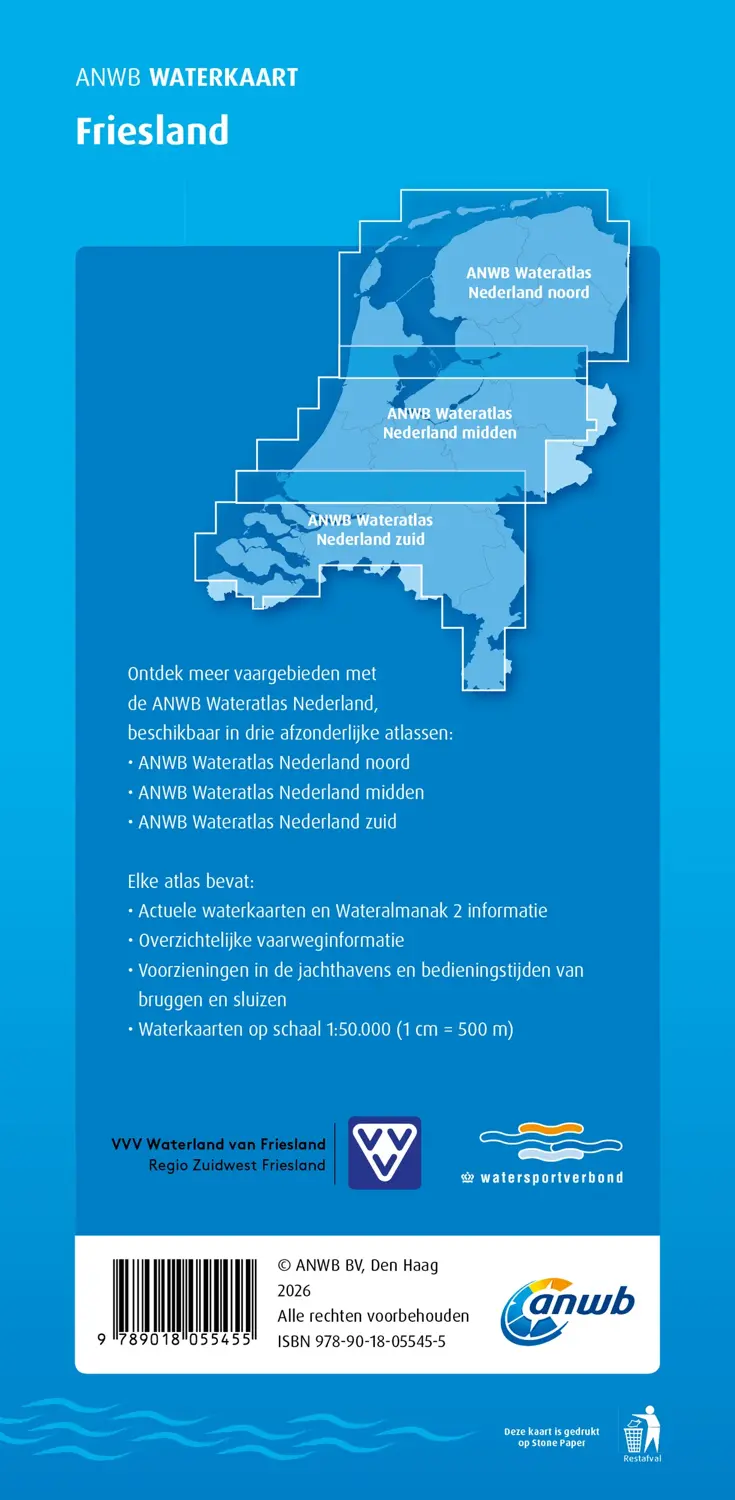 ANWB Waterkaart Friesland