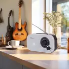 Denver TR51W FM radio op batterijen