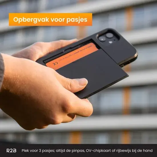 R2B iPhone 14Pro Hoesje met pasjeshouder