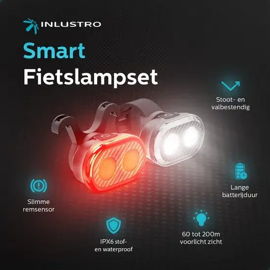 Smart Fietslamp Set LED Remsensor