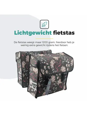 Voltano Dubbele Fietstas Floral Elegance