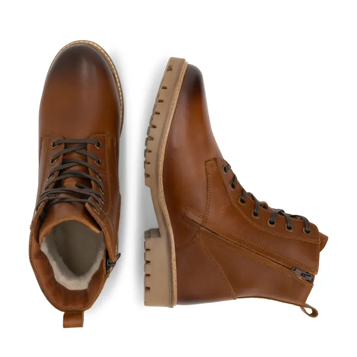 Rosendal Heren - Veterboots met rits - Wol gevoerd