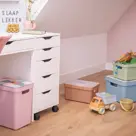 Sigma home - Opbergbox - 25L roze - 4-delig