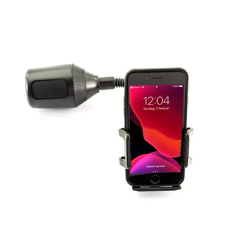 Telefoonhouder auto universeel voor in bekerhouder