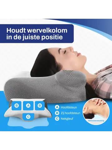 Vlinderkussen  Hoofdkussen Traagschuim Anti Snurk