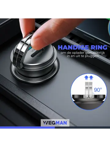 Wegman 45W Autolader USB C & USB A