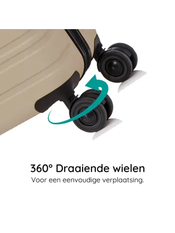 Reiskoffer L ABS 95L met TSA-slot en 360° wielen