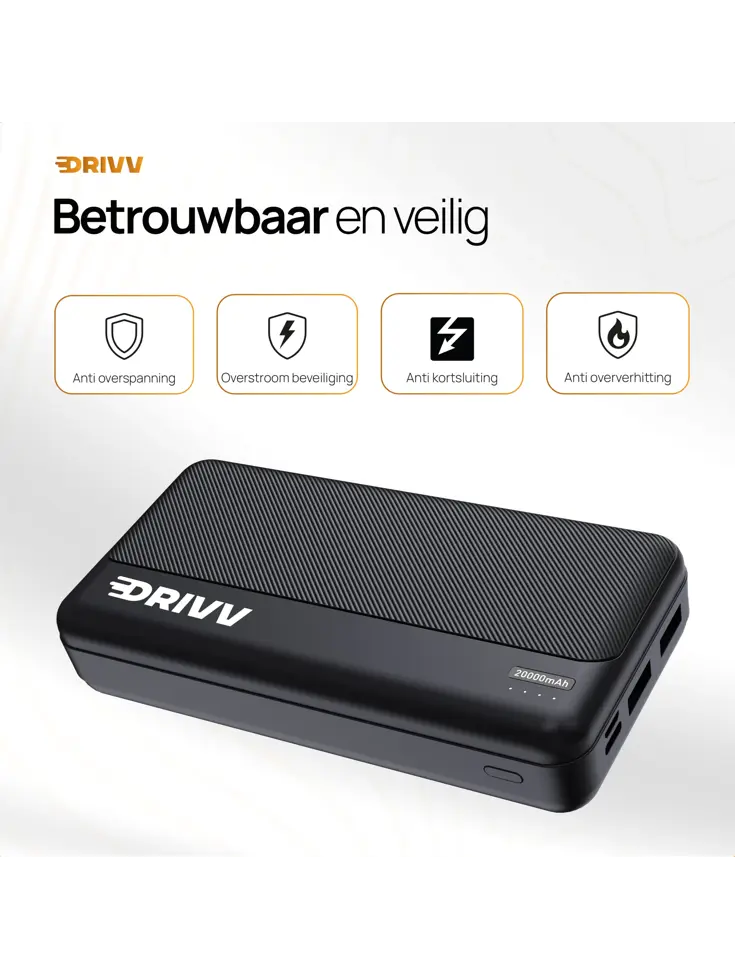 Powerbank 20000 mAh - 22.5W Snellader