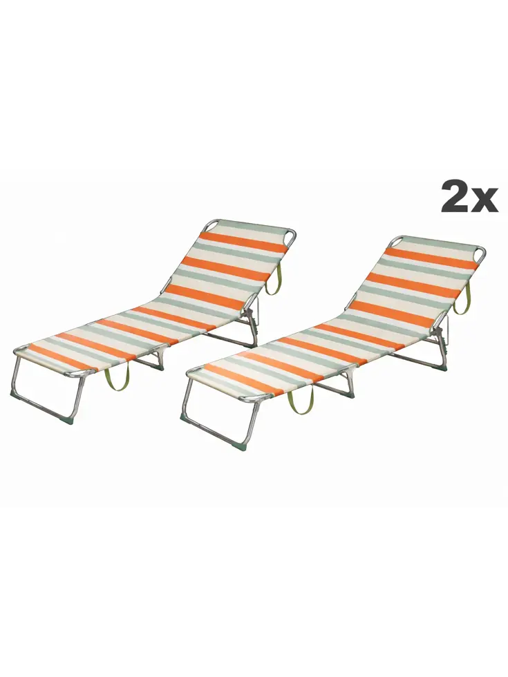 Ligbed 2x - Aluminium - Opvouwbaar -