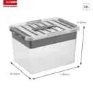 Q-line - Opbergbox met inzet - 22L - 2-delig