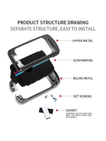 Metalen Sleutelhoesje voor Volvo grijs VOLVO-TRUCK