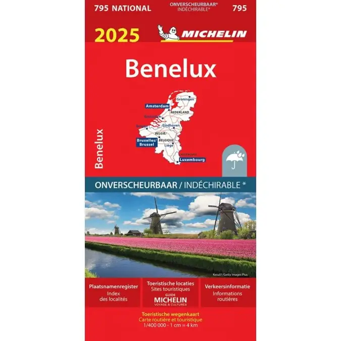 Michelin wegenkaart 795 Benelux scheurvast 2025 