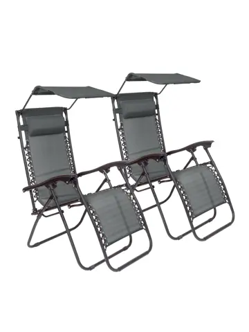 LifeGoods Opvouwbare Tuinstoelen - 2-pack
