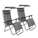 LifeGoods Opvouwbare Tuinstoelen - 2-pack