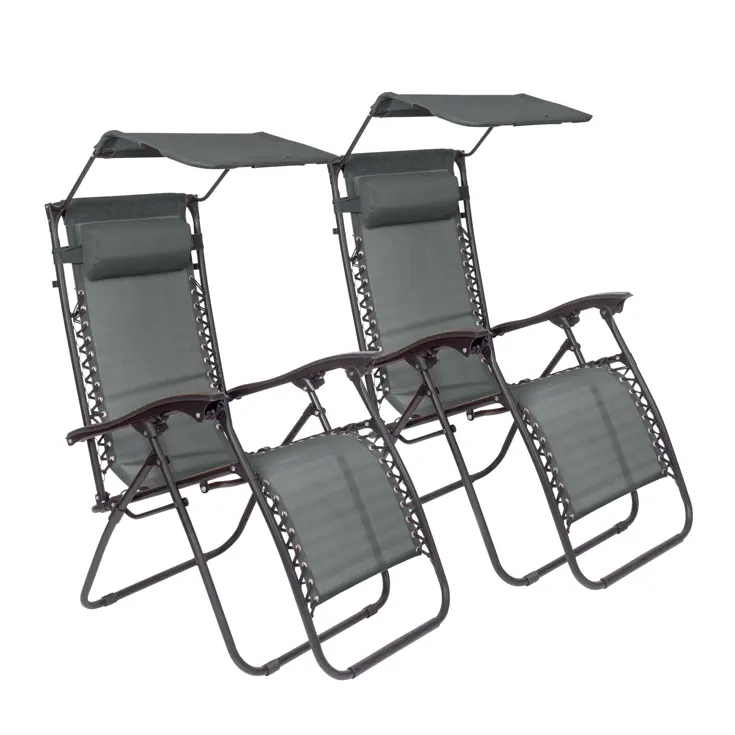 LifeGoods Opvouwbare Tuinstoelen - 2-pack