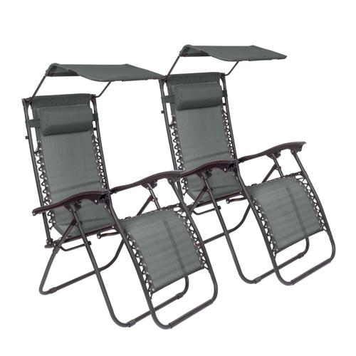 LifeGoods Opvouwbare Tuinstoelen - 2-pack