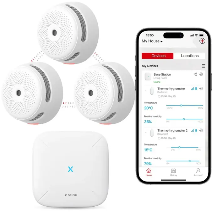 Link+ Pro bundel 3 Rookmelders, 1 Gateway