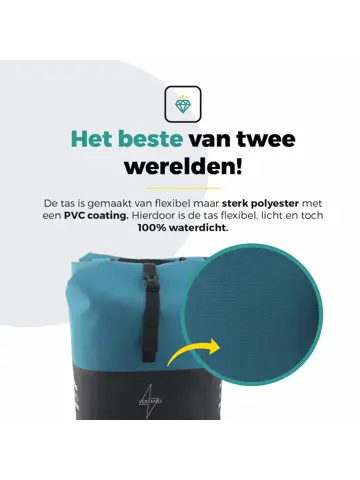 Voltano Rolltop Fietstas Reflectie 50L