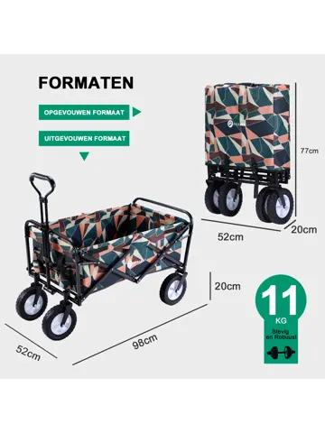 Packaway Opvouwbare Bolderkar 70KG – Abstract