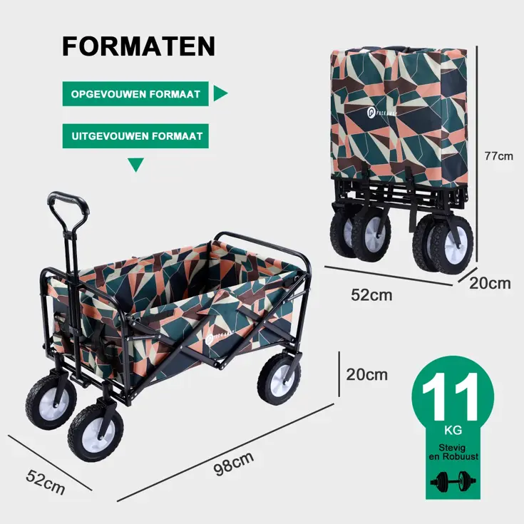 Packaway Opvouwbare Bolderkar 70KG – Abstract