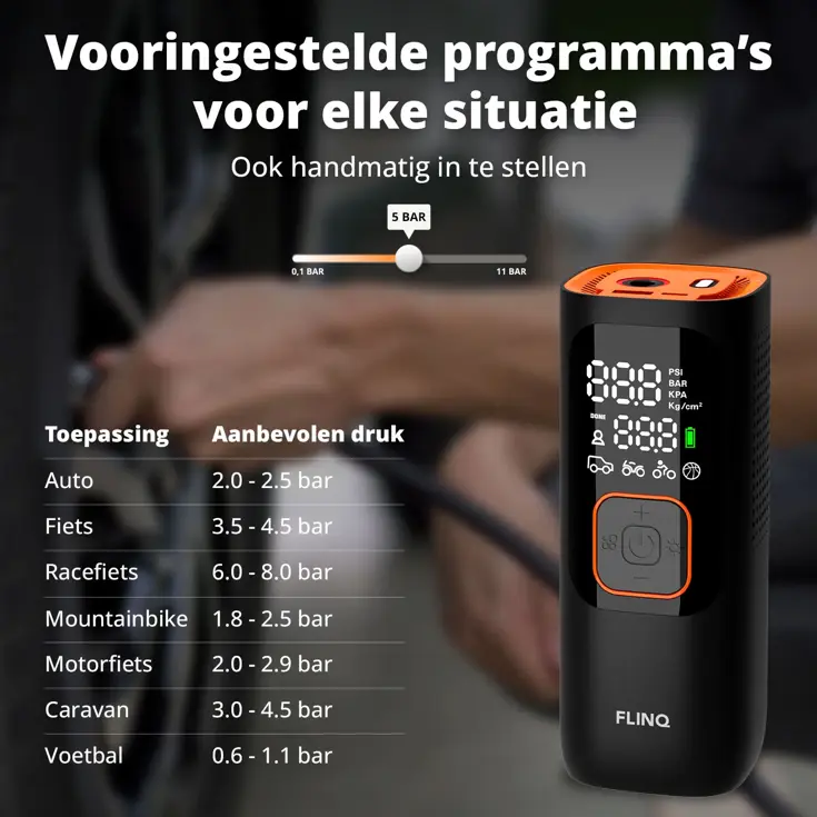 Draagbare Luchtcompressor - Zwart/Oranje