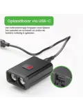 DUO NOVA - Fietshelmlamp Voor en Achter 300 lumen