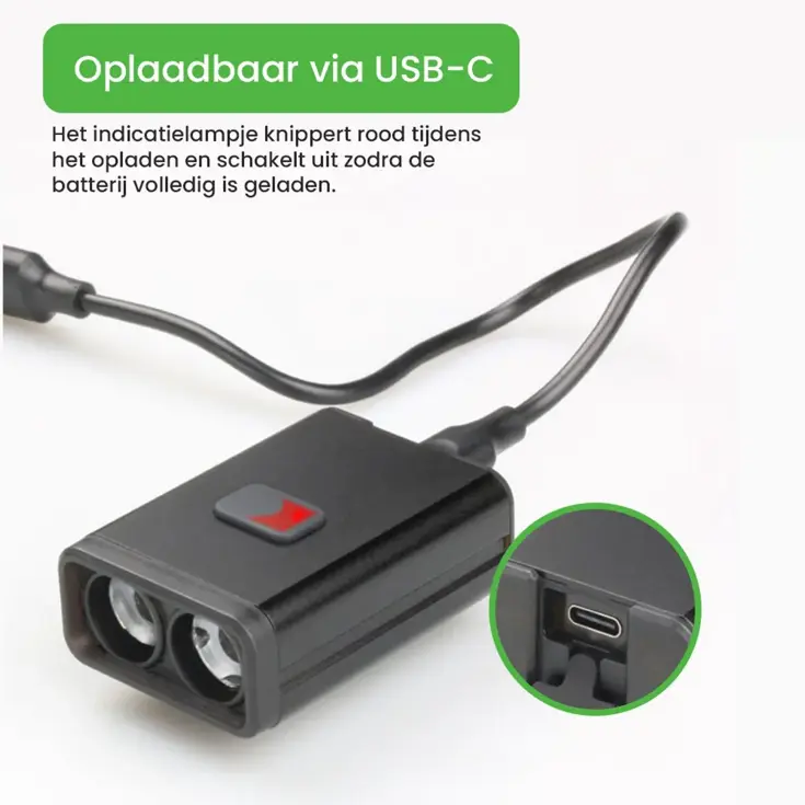 DUO NOVA - Fietshelmlamp Voor en Achter 300 lumen