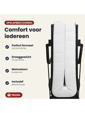 Troonz Luxe Campingbed Livorno - 90 x 200 cm
