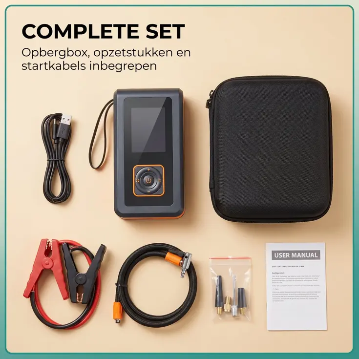 5 in 1 Jumpstarter en Compressor