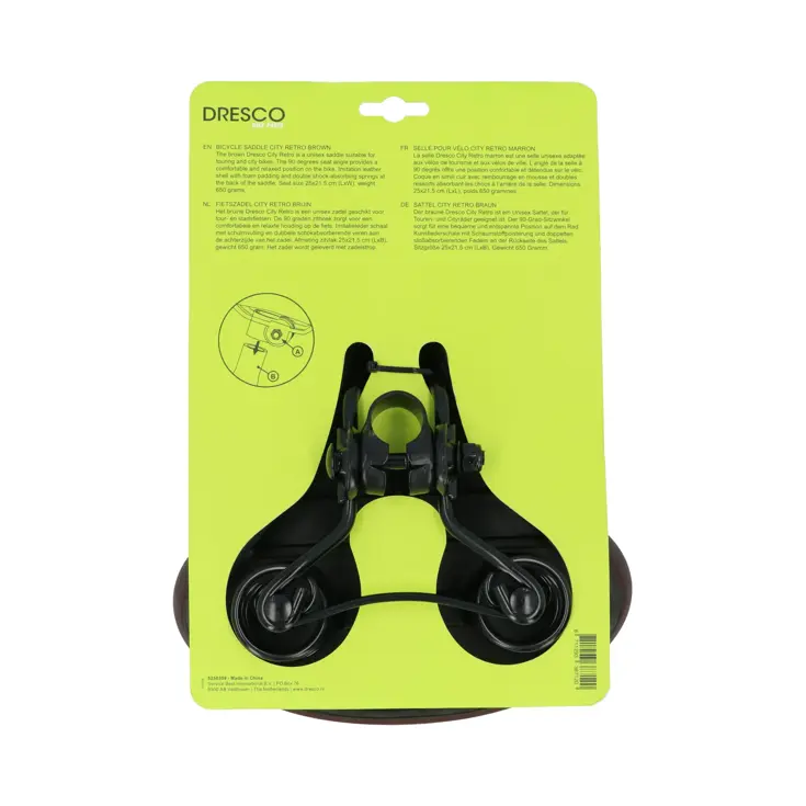 Bruin Unisex Fietszadel voor Tour- en Stadsfietsen
