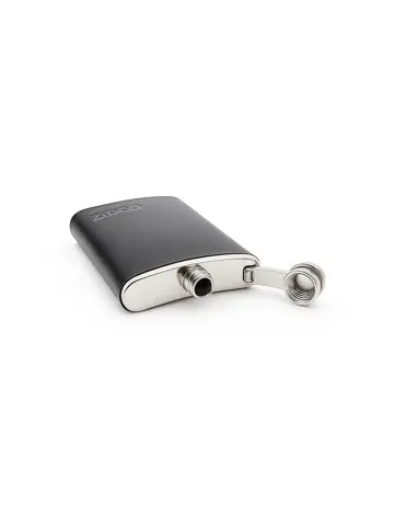 Zippo Lederen Heupfles RVS - Bruin