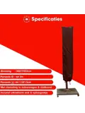 Stokparasol hoes 140x19x32 cm - Redlabel