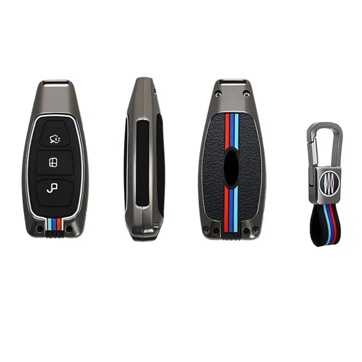 Metalen Sleutelhoesje voor Ford grijs K3