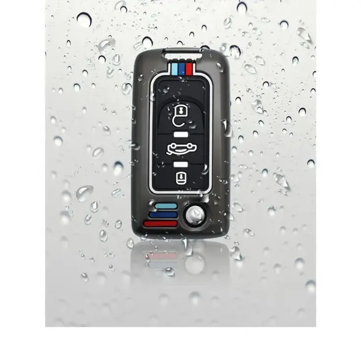 Metalen Sleutelhoesje voor Peugeot grijs D3