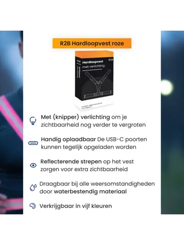Hardloopvest met verlichting oplaadbaar