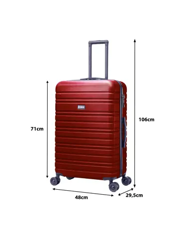 Reiskoffer L ABS 95L met TSA-slot en 360° wielen