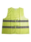 Veiligheidsvest geel met reflecterende strepen