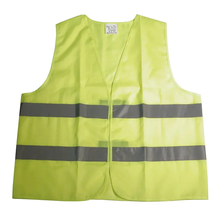 Veiligheidsvest geel met reflecterende strepen