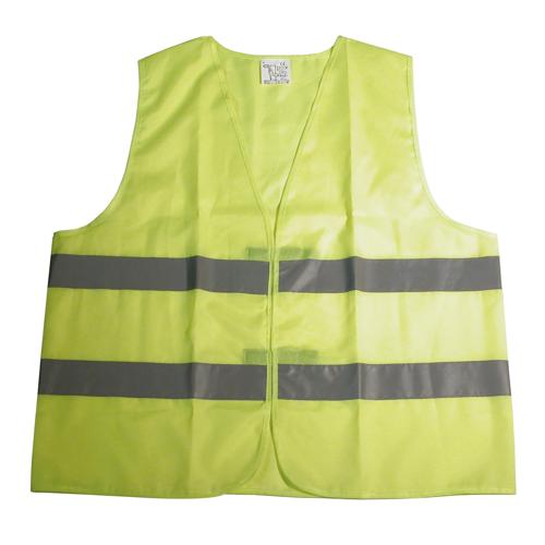 Veiligheidsvest geel met reflecterende strepen