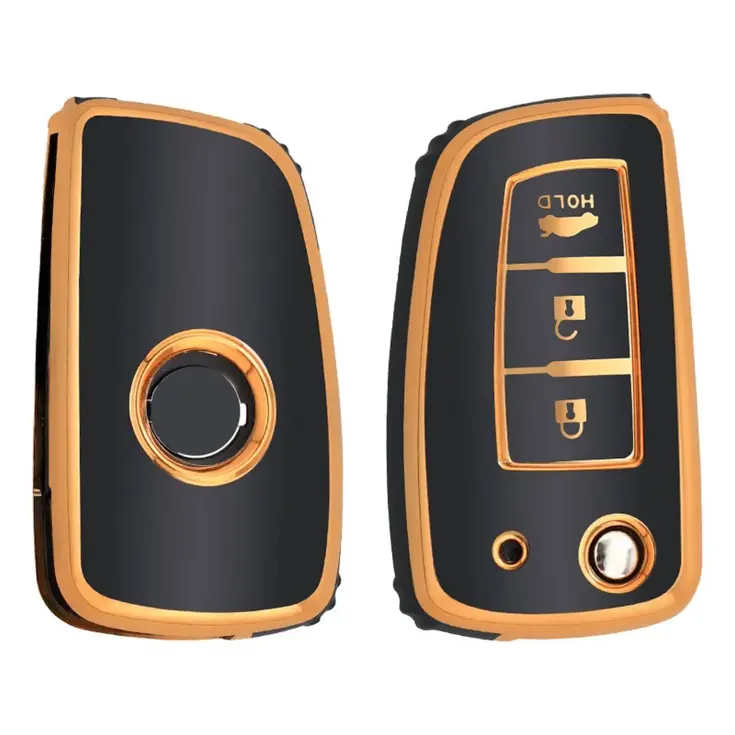 TPU Sleutelhoesje voor Nissan goud B3B