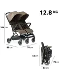 Luxe Rolo X2 Dubbele Buggy - Inklapbaar